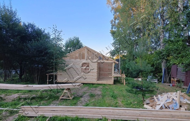 4 Брусовой дом ОД-48, 11x7м, 77 М², Калужская область, Жуковский район, деревня Кутепово (7)